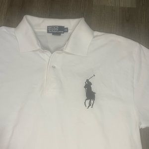 POLO RALPH LAUREN Mens XXL Rugby Shirt Big Pony Cotton #3 White